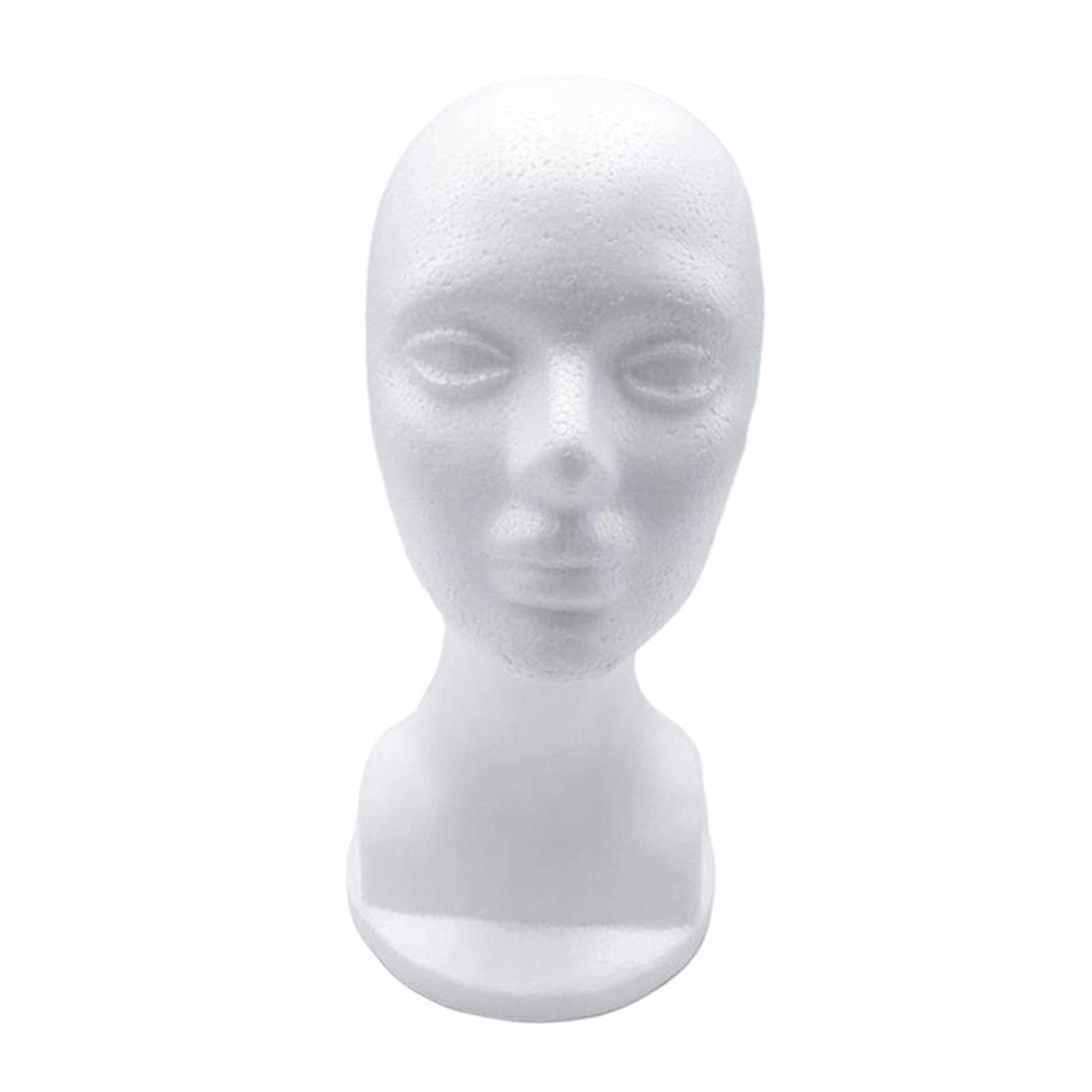 Wolnostojąca pianka peruka okulary przeciwsłoneczne Wyświetlacz mannequin głowa stojak biały wig wiązka uchwyt na wyświetlacz wig wig stojak(01)