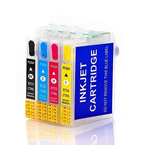 Dreams Cartridge Refillable Empty Cartridges 73N for All Epson Printer TX210/T13/TX121 with Auto