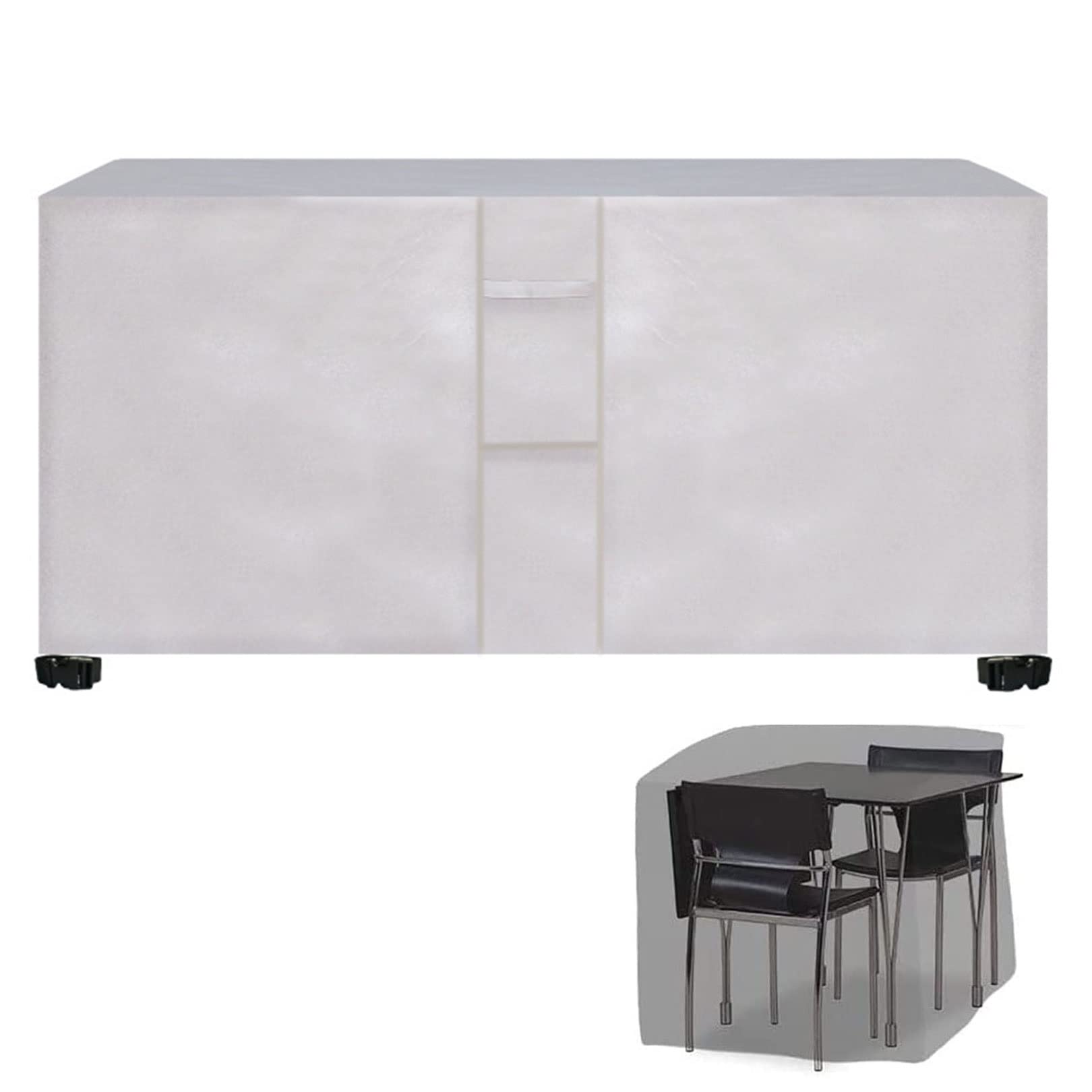 Copertura per mobili da esterno, 80 x 80 x 80 cm, resistente, a prova di strappo, protezione UV, impermeabile, in rattan, copertura protettiva per mobili da garage con presa d'aria, copertura