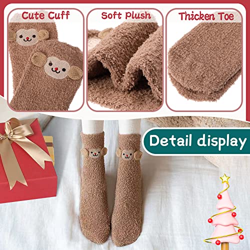 Image of ProEtrade Fuzzy Socks for Women Teen Girls Fluffy Christmas Cozy Slipper Cabin Soft Winter Warm Fleece Socks