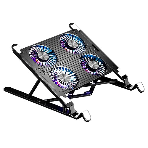 Base para portátil con ventilador y soporte ajustable miniatura 1