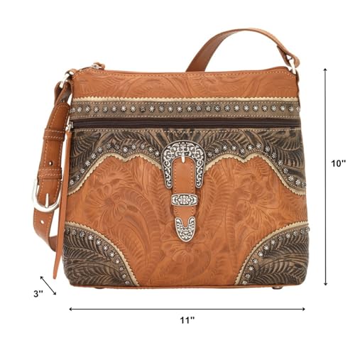 American West Ladies Saddle Ridge Zip Top Shoulder Bag3