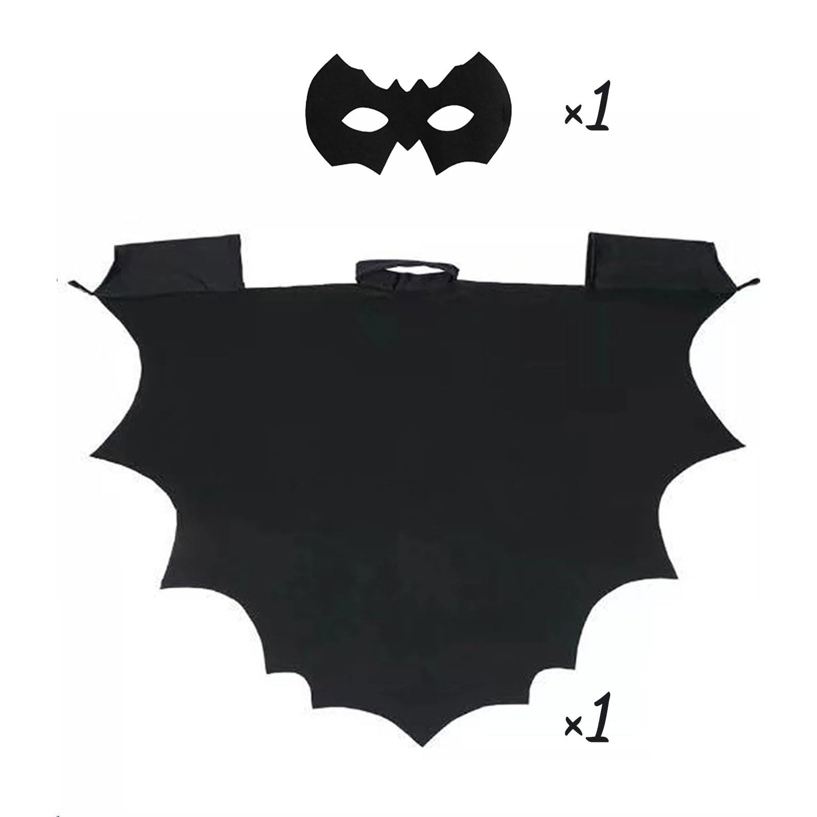 MUNSKT Vampire Bat Wings with Bat Mask, Black Cape for Adults Vampire Costume Halloween Women Men for Carnival Cosplay - Image 3