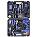 jar-owl 21V Tool Set with Drill, 350 in-lb Torque, 0-1350RMP Variable Speed, 10MM 3/8'' Keyless Chuck, 18+1 Clutch, 1.5Ah Li-Ion Battery & Charger for Home Tool Kit