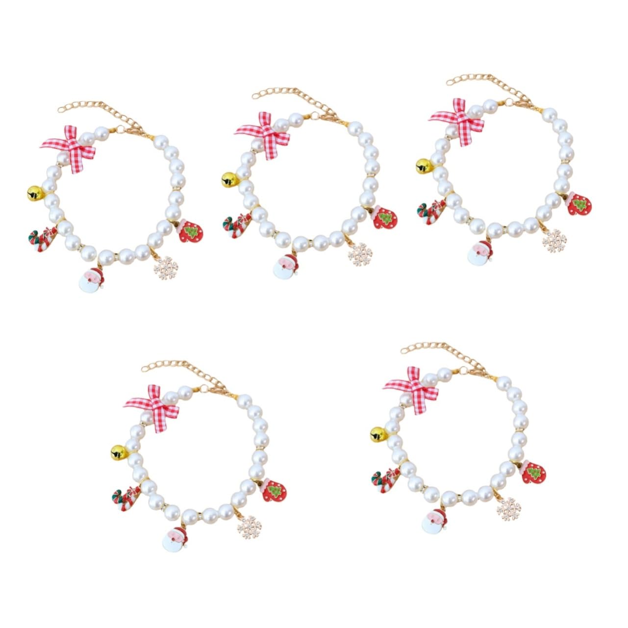 BESPORTBLE 5 Pièces Adorable Collier De Collier De Chaton Décoratif De Chat Délicat pour Animaux De Compagnie avec Clochettes Chat Perle s pour Chiots