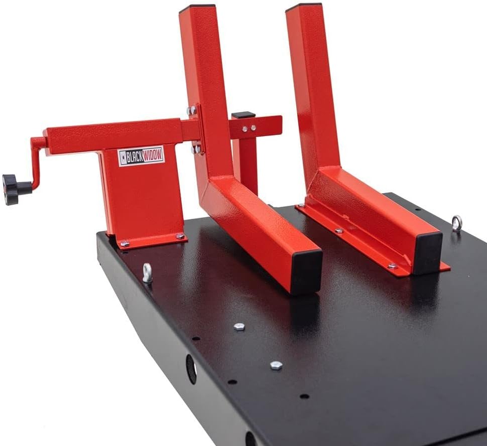 Black Widow Motorcycle Lift Table, Pneumatic, 1,500 lb, ProLift, Extra-Wide for ATV, 31.25" H, Jack