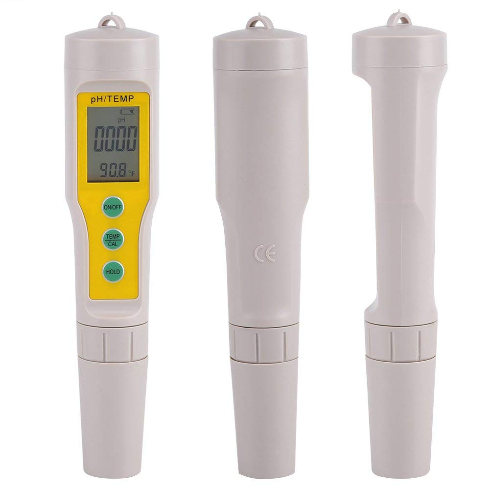 Probador de medidor de pH, medidor de pH digital portátil con pantalla LCD Probador de calidad del agua para piscina/estanque/acuario/piscina/agua potable.