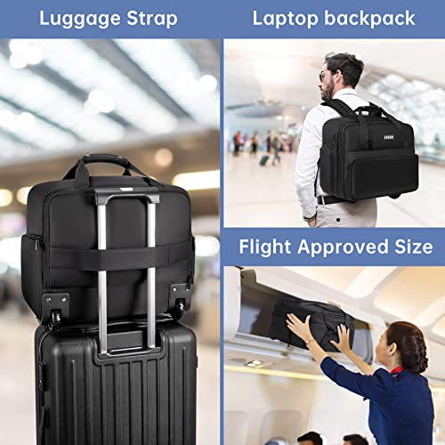 Lyauk Rolling Laptop Bag Men Women With Wheels, Anti Theft Rolling Briefcase For 17.3 Inch Laptop, Water Resistant Overnight Rolling Computer Bag Carry On Laptop Briefcase For Travel/Work/Business #TOP5