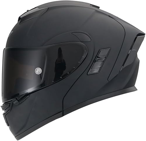 Miniatura 1 de Woljay Casco modular de doble visera abatible para motocicleta, motocicleta integrada para adultos, hombres y mujeres, Street Racing aprobado por DOT