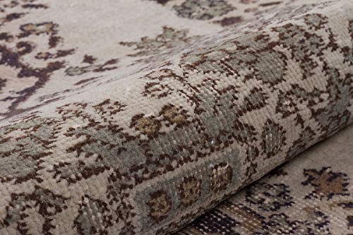 Tapis turc fait à la main vintage grand format marron ALLMODE - 4