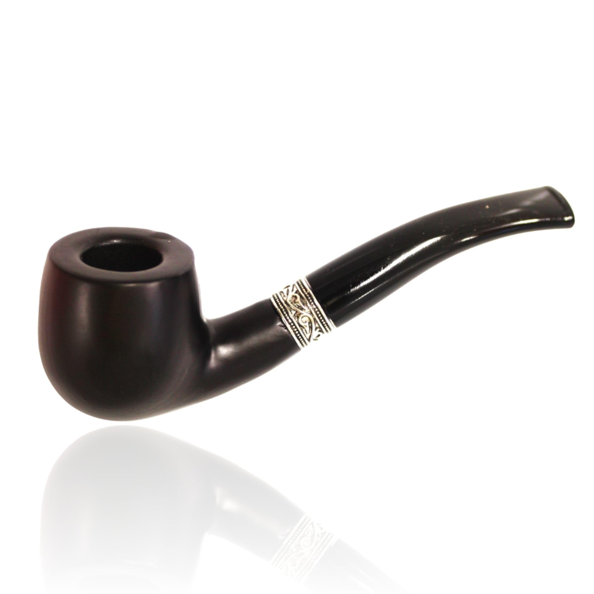 Wooden Pipe, 100% Handmade Tobacco Smoking Pipe, Ideal for Beginner Cigars to Smoke. Includes 1 Pipe Pouch, Filters Pack, and 2 Pipe Screens for a complete smoking experience.