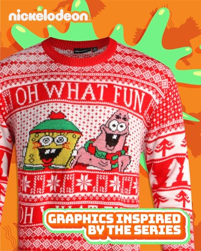 Nickelodeon Mens Ugly Christmas Sweater Spongebob Rugrats Pullover - Image 5