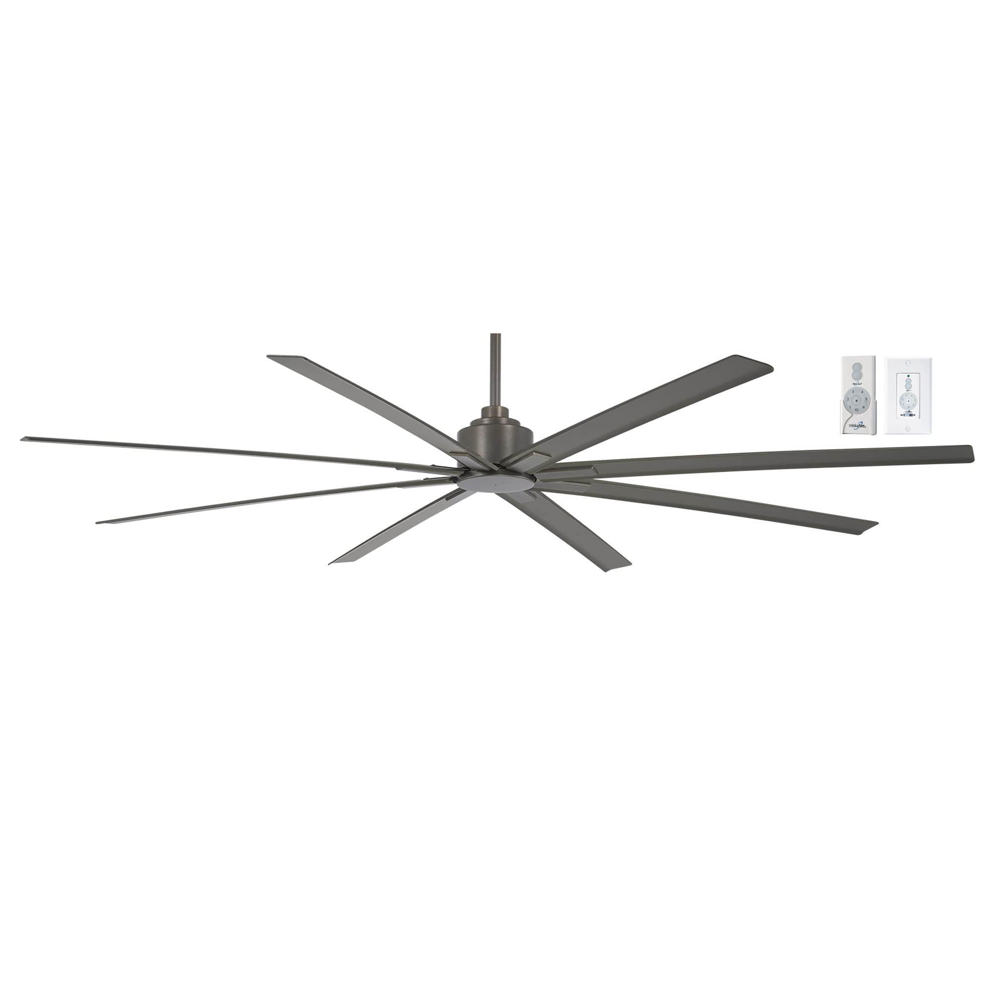 Minka-Aire F896-84-SI Xtreme H2O 84 Inch Outdoor Ceiling Fan with DC Motor in Smoked Iron Finish and Additional Wall Control