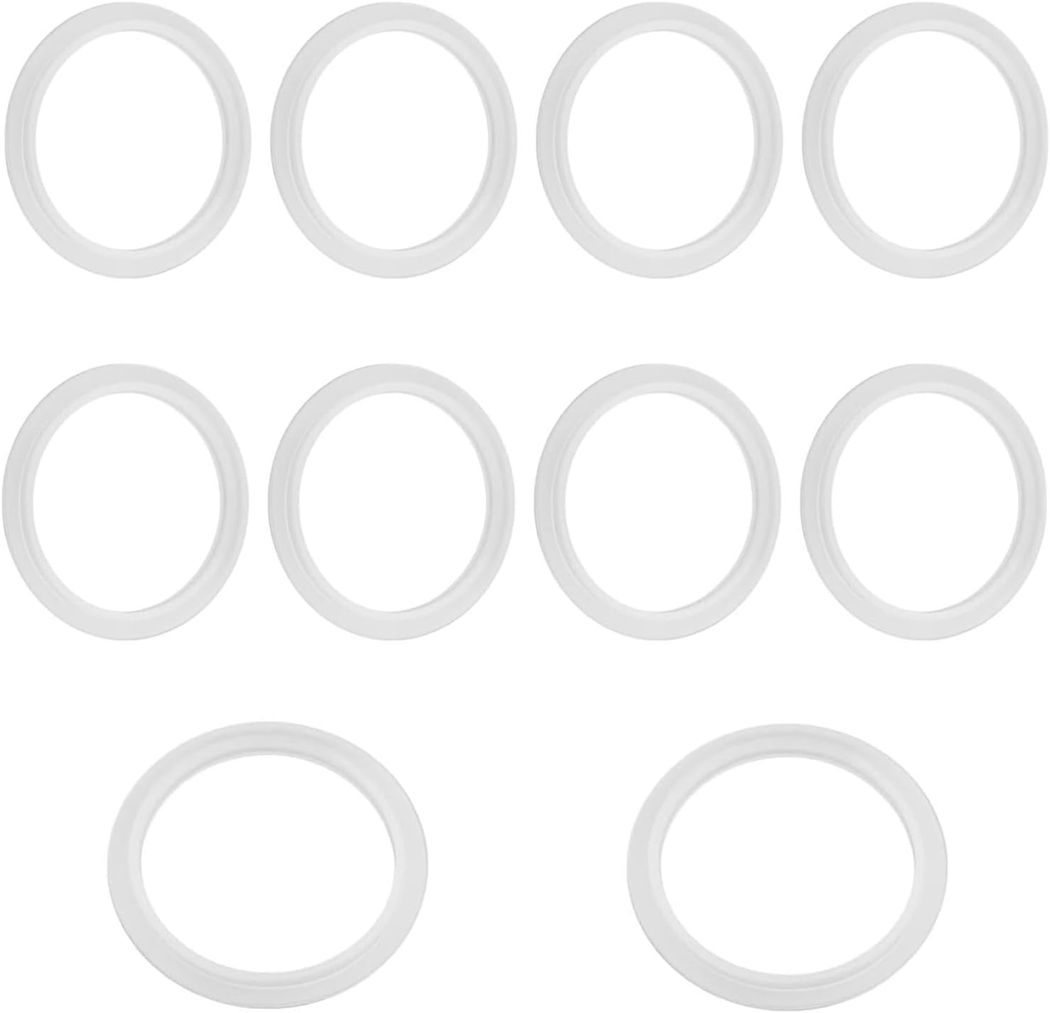 10Pcs O-Rings Bath Plug Seal Ring Transparent Silicone Sealing Gasket Pop Up Basin Waste For Push-Up Sink Drain 33Mm Id 44Mm Od