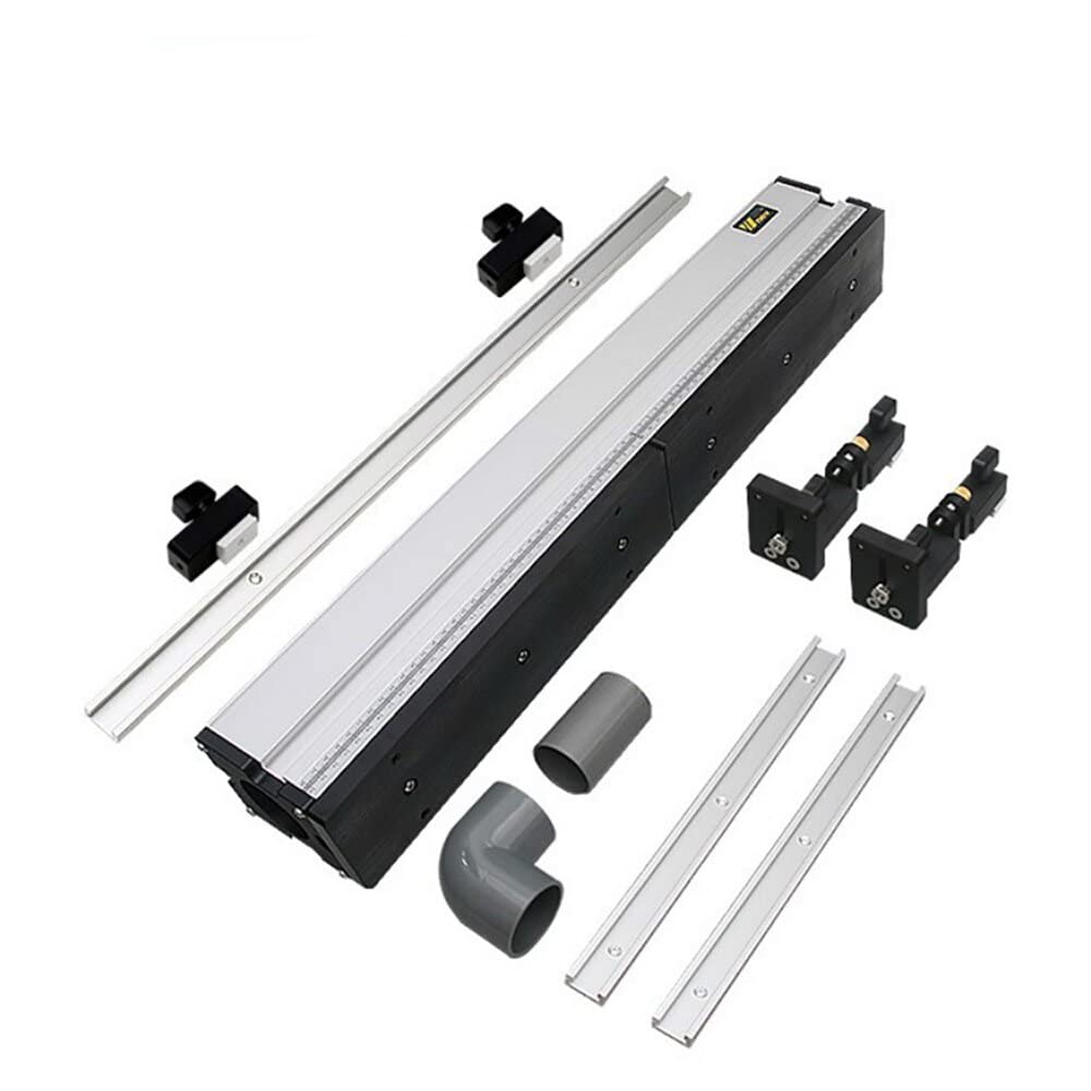 VIDOO Aluminiowa Osłona do Stołu Frezarskiego ze Wspornikami Przesuwnymi Narzędzia Stolarskie DIY-D