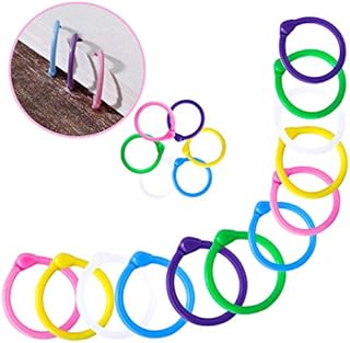 Binder Ring Plastic Book Rings Multicolour Loose Leaf Hoop Ring Clips for Study Card Notebook Photo Album Scrapbook Loose Leaf Booklet 96 Pcs