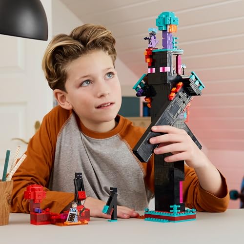Minecraft 2in1 La Torre dell'Enderman - Giocattolo Modulare che si Trasforma in 2 Fortezze - con Mob dell'Enderman e un Portale del Nether - Regalo per Gamer, Bambini e Bambine da 9 Anni - 21279 - Lego - Immagine 8