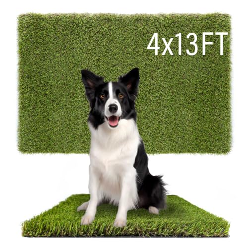 Image of SUNTURF Dog Grass Pads 4x13FT Artificial Grass Pee Pads for Dogs Potty Fake Grass Rug Turf Mat for Dogs Training Indoor Outdoor Garden Lawn Artificial Grass Rug