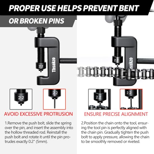 Image of 15Pcs Motorcycle Chain Breaker and Rivet Tool Kit - Universal Chain Tool for Sizes 25 to 630, Chain Link Removal Tool for Dirt Bike, Bicy, ATV (Blue)