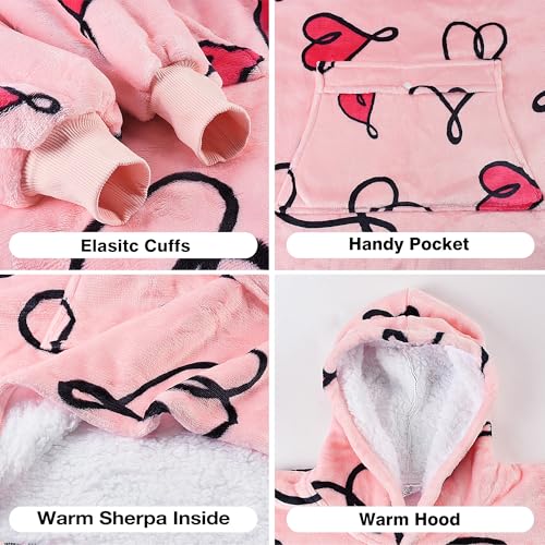 image for Catalonia Love Art Print Hoodie for Kids, Oversized Wearable Sherpa Sw