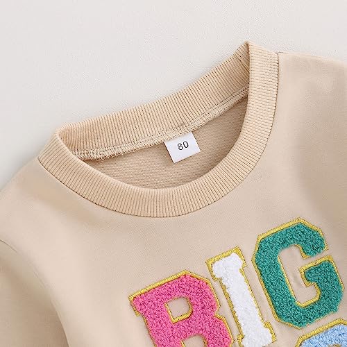 Big Sister Little Sister Matching Outfits Baby Girl Bubble Romper Long Sleeve T-Shirt Toddler Sweatshirt Fall Clothes3