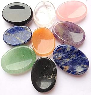 Beautiful Seven Chakra Worry Stones Crystal Healing Reiki feng Shui Gift Metaphysical Gemstone Positive Energy Thumb Stones Concentration