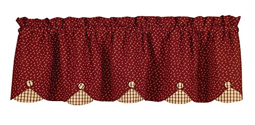 Park Designs Apple Jack Scallop Valance, 58 X 15" #TOP22