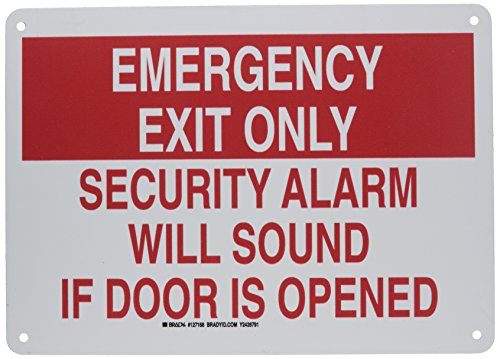 Panneau sécurité incendie pour porte Emergency Exit Only