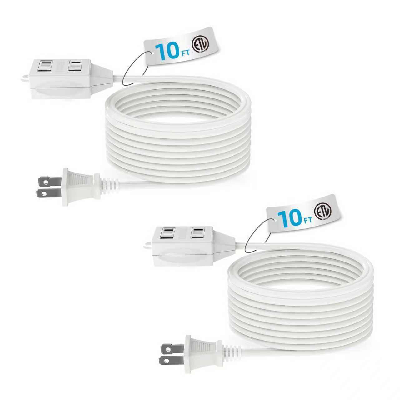 TiFFCOFiO 6ft Extension Cord - 3 Outlet -10