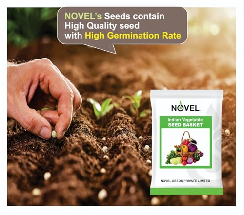 Image of NOVEL For Organic Home Garden Indian Vegetable Seed Basket (seeds 45 Variety)