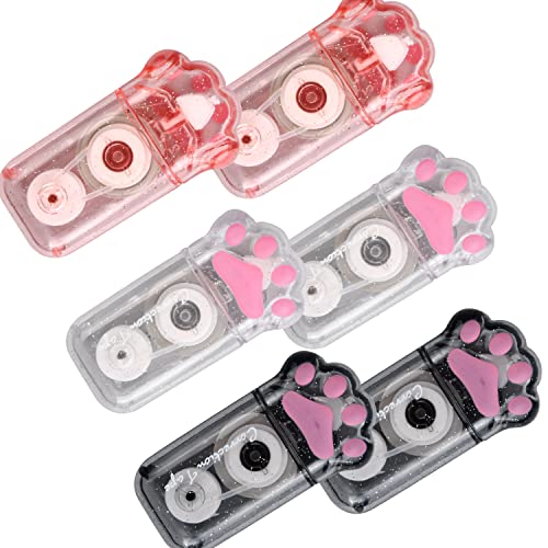 vesaneae Korrekturbänder, Katzenpfoten-Korrekturband, Korrekturroller Pocket, White Out Tape, Schönes Mini- Korrekturband, Korrekturband aus Kunststoff für das Büro,das Home oder die Schule