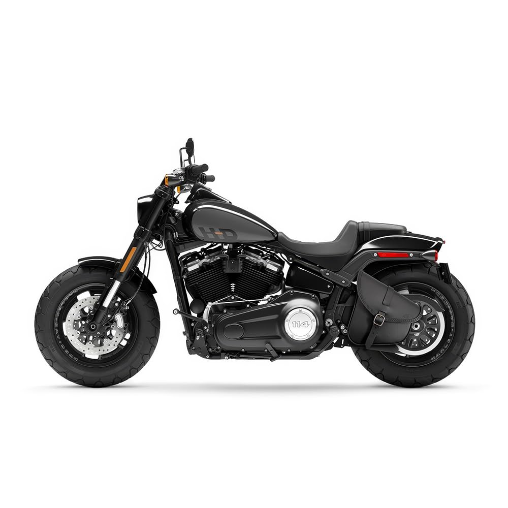 ends cuoio Borsa Laterale Moto in Vero Cuoio, Borsa Laterale Forcella Moto compatibile con Modelli Harley Davidson Softail, Apertura Rapida Magnetica - 100% Made in Italy