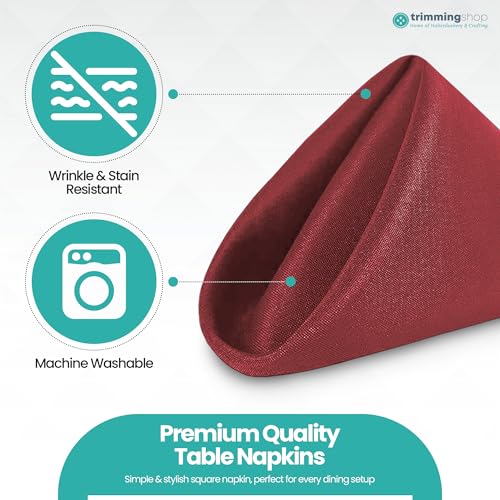 Serviettes de table réutilisables de 50,8 cm en polyester durable pour décoration - 4