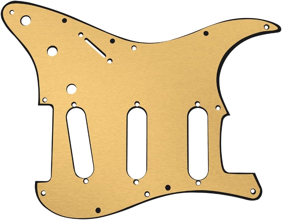 KAISH Universal Pure Brass Pickguard Full Shielding Plate Grounding Shield Plate for most American Vintage/Modern ST/Strat