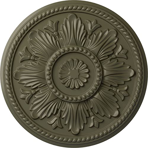 Image of Ekena Millwork CM18EDPTF Edinburgh Ceiling Medallion, Painted Turtle
