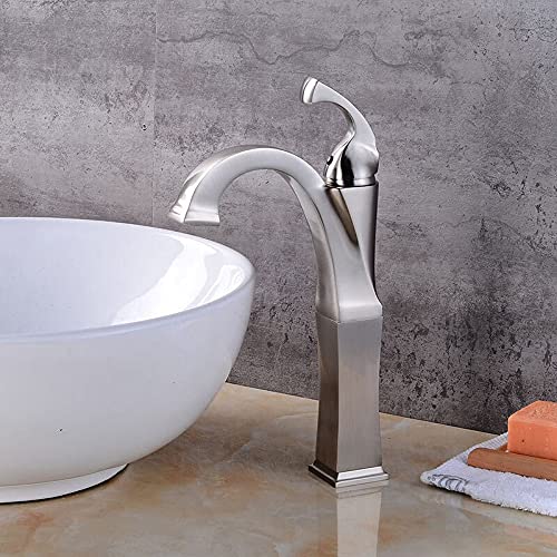 Robinet de lavabo de salle de bain en laiton blanc et chromé chic
