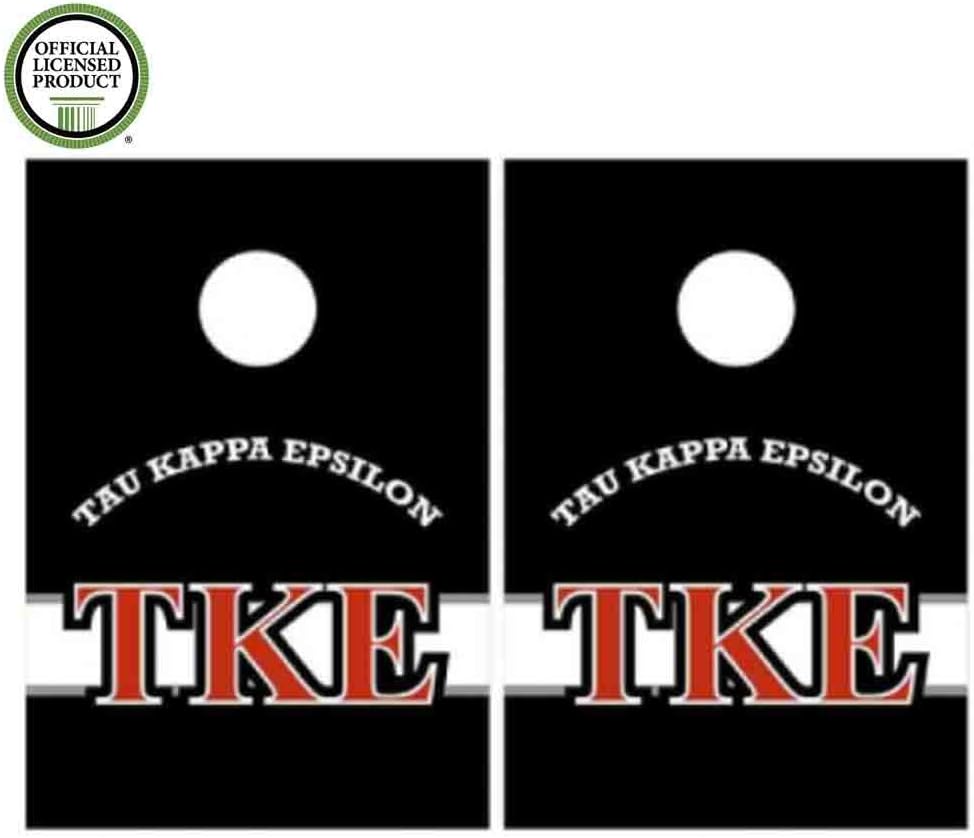 VictoryStore Cornhole Games - Tau Kappa Epsilon Cornhole Bag Toss Game - Horizontal Stripe - 8 Bags Included