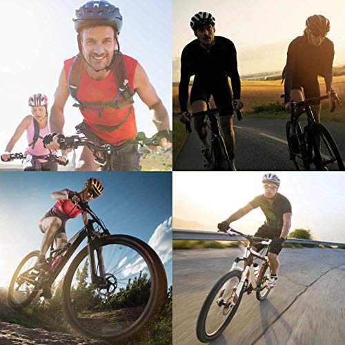 Karetto Bike Gel & Foam Seat Cover Excercise Bicycle Saddle Cover with Drawstring, Rain and Dust Resistant,Reflective Band Bandanas ,Soft Cover for Mountain, Road and Cruiser Bikes…