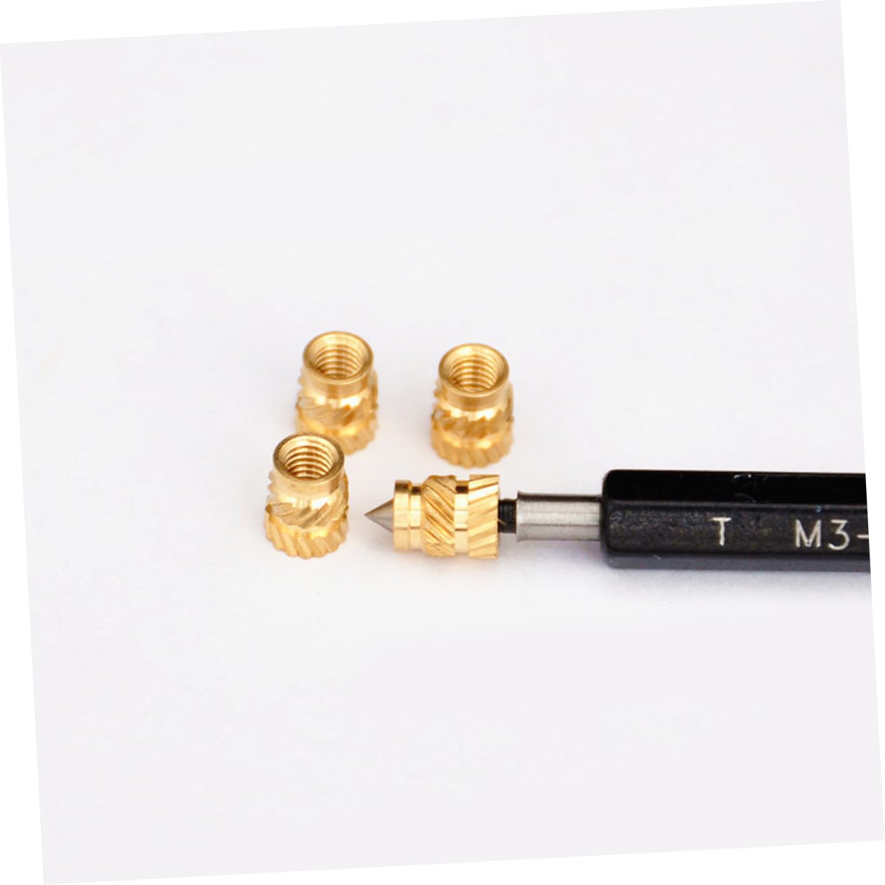 Unomor Brass Nut Threaded Insert Set 100pcs Heat Set Heat Resistant Knurled Nut for Injection Molding