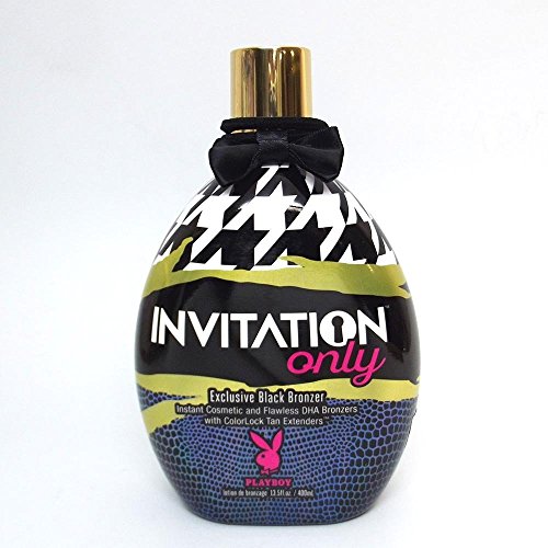 Invitation Only Black Bronzer Tanning Lotion By Playboy 13.5 Oz