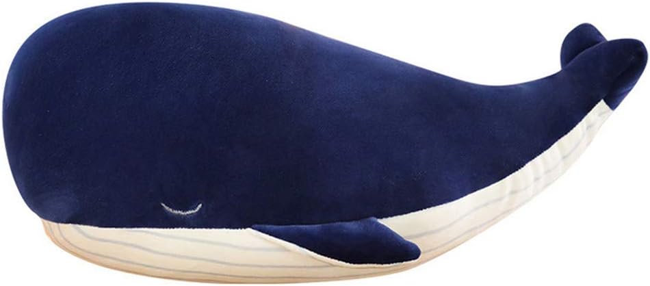 Whale Doll Pillow Plush Stuffed Soft Pillow Doll Cartoon Blue Whale Soft Toy