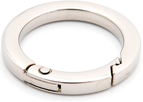 Loosco Anillo O de metal para correa de bolso, anillos de resorte para bolso y llaves, oro, plateado