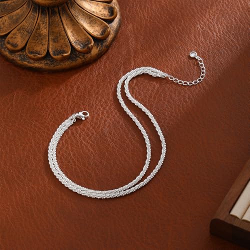 Image of Gold /Silver Anklets for Women Ankle Bracelets for Women Waterproof Beach Layered Anklet Bracelets for Women Cuban Link Anklets Set Dainty Cute Heart Butterfly Anklets Non Tarnish Jewelry Gift