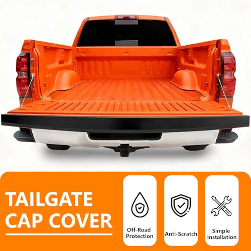 Image of G-PLUS Tailgate Molding Cap Top Protector Molding Trim | Compatible with Chevy Silverado GMC Sierra 1500 2014-2018 / Silverado Sierra 2500HD 3500HD 2015-2019 22763062, GM1904110