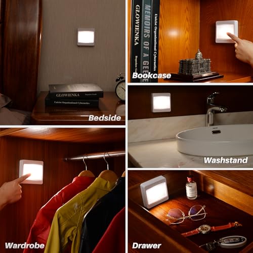 Image of STAR-SPANGLED 3.7 inch Dimmable LED Puck Light Under Cabinet AA Battery, 3 Pack
