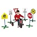 Guidecraft Drivetime Signs - Set of 6, Children's Educational Toys for Traffic Knowledge Learning, Kids Block Play