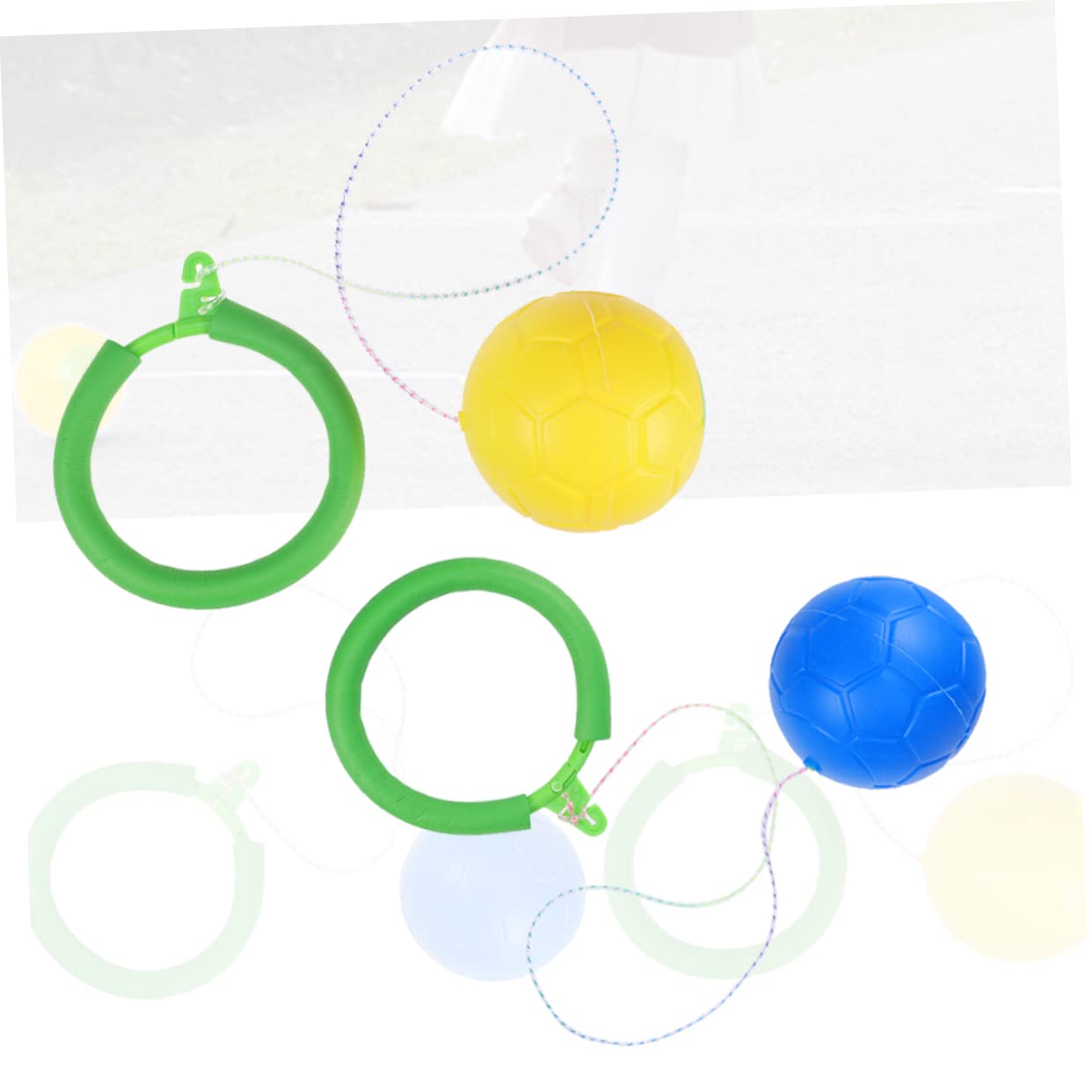 Abaodam 1set Jumping Balls Dancing Ball Lightweight for Fun Exercise One Legged Jumping Ring for Indoor Random Color 2pcs
