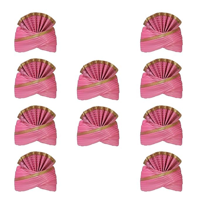 acquire trend Pagdi/Turban for Barati & Guest to celebrate Wedding/other function for Men & Women (Free Size) II Pack of 10 II-picture-20