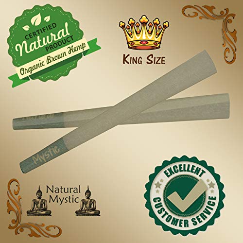 Pre Rolled Cones King Size â 50 Pack Hemp Rolling Paper Unbleached Brown Organic Fibers Classic Preroll Natural Mystic Pre Roll Papers With Filter Tips Use Cone Loader Filling Packing Sticks - Image 7