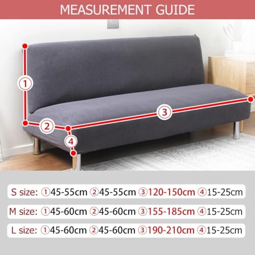 Funda de sofá cama elástica y suave: tejido transpirable lavable y antideslizante 3